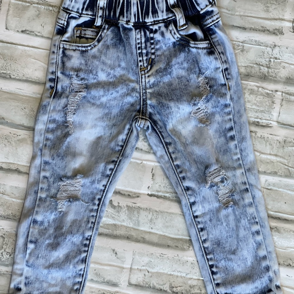 George Hats Kids Light Blue Distressed Jeans